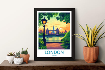 London Travel Print Wall Art London Wall Hanging Home Décor London Gift Art Lovers England Art Lover Gift London Travel Gift