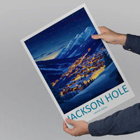 Jackson Hole Travel Print Wall Art Jackson Hole Wall Hanging Home Décor Jackson Hole Gift Art Lovers Ski Art Lover Gift Jackson Hole Print