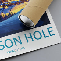 Jackson Hole Travel Print Wall Art Jackson Hole Wall Hanging Home Décor Jackson Hole Gift Art Lovers Ski Art Lover Gift Jackson Hole Print