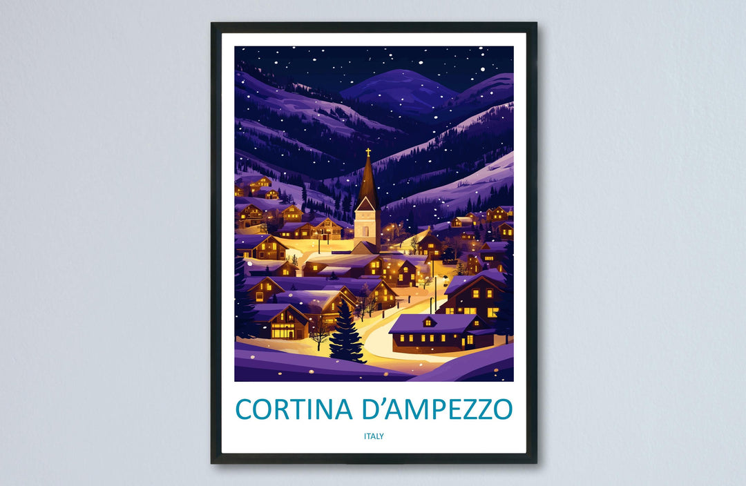 Cortina d'ampezzo Travel Print Wall Art Cortina d'ampezzo Wall Hanging Home Decoration Cortina d'ampezzo Gift Art Lovers Wall Art Print Art