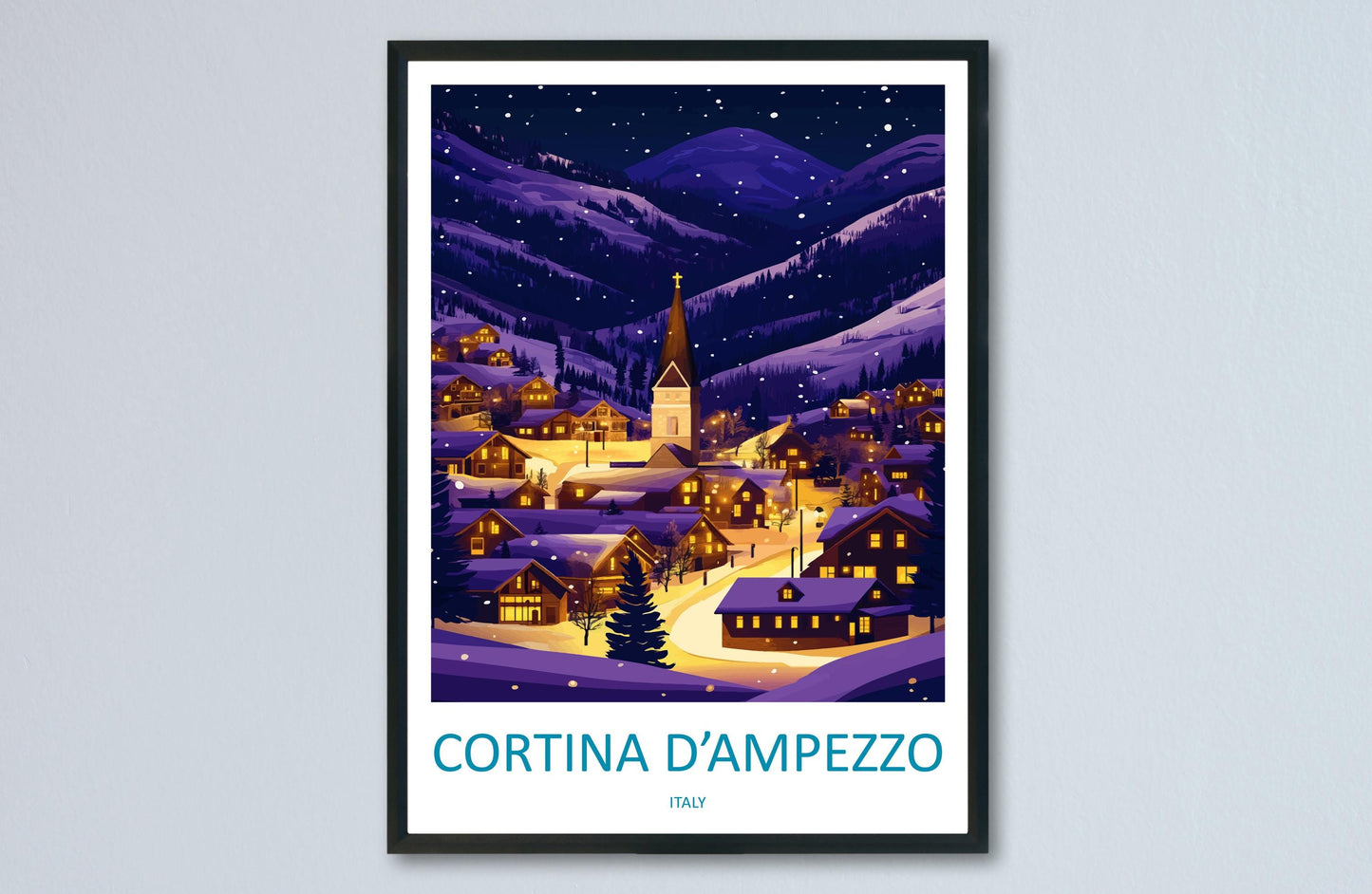 Cortina d'ampezzo Travel Print Wall Art Cortina d'ampezzo Wall Hanging Home Decoration Cortina d'ampezzo Gift Art Lovers Wall Art Print Art