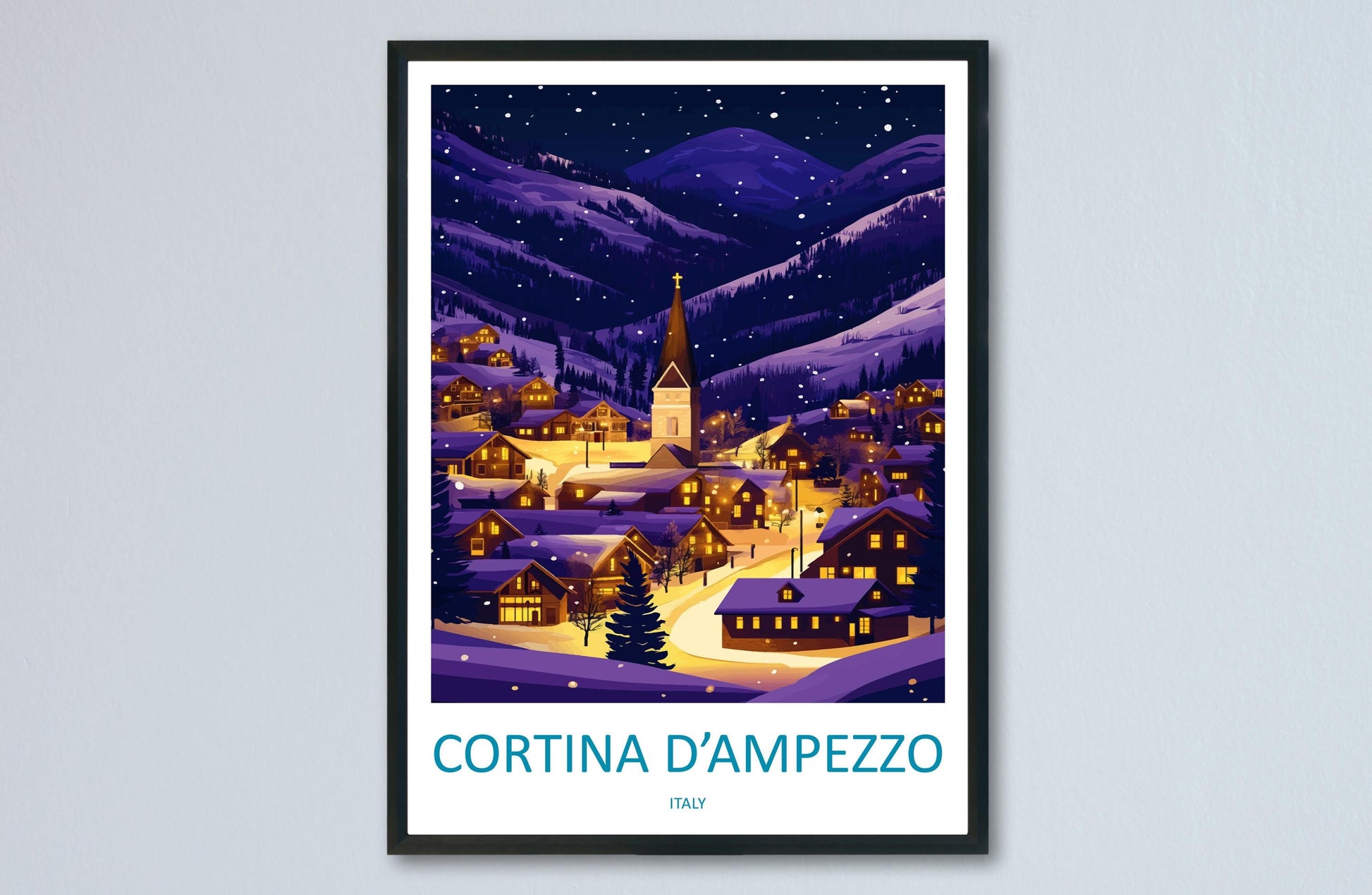 Cortina d'ampezzo Travel Print Wall Art Cortina d'ampezzo Wall Hanging Home Decoration Cortina d'ampezzo Gift Art Lovers Wall Art Print Art