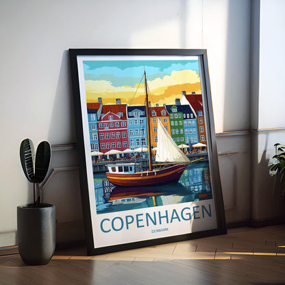 Copenhagen Travel Print Wall Art Copenhagen Wall Hanging Home Décor Copenhagen Gift Art Lovers Denmark Art Lover Gift Copenhagen Wall Décor