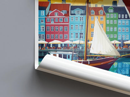 Copenhagen Travel Print Wall Art Copenhagen Wall Hanging Home Décor Copenhagen Gift Art Lovers Denmark Art Lover Gift Copenhagen Wall Décor