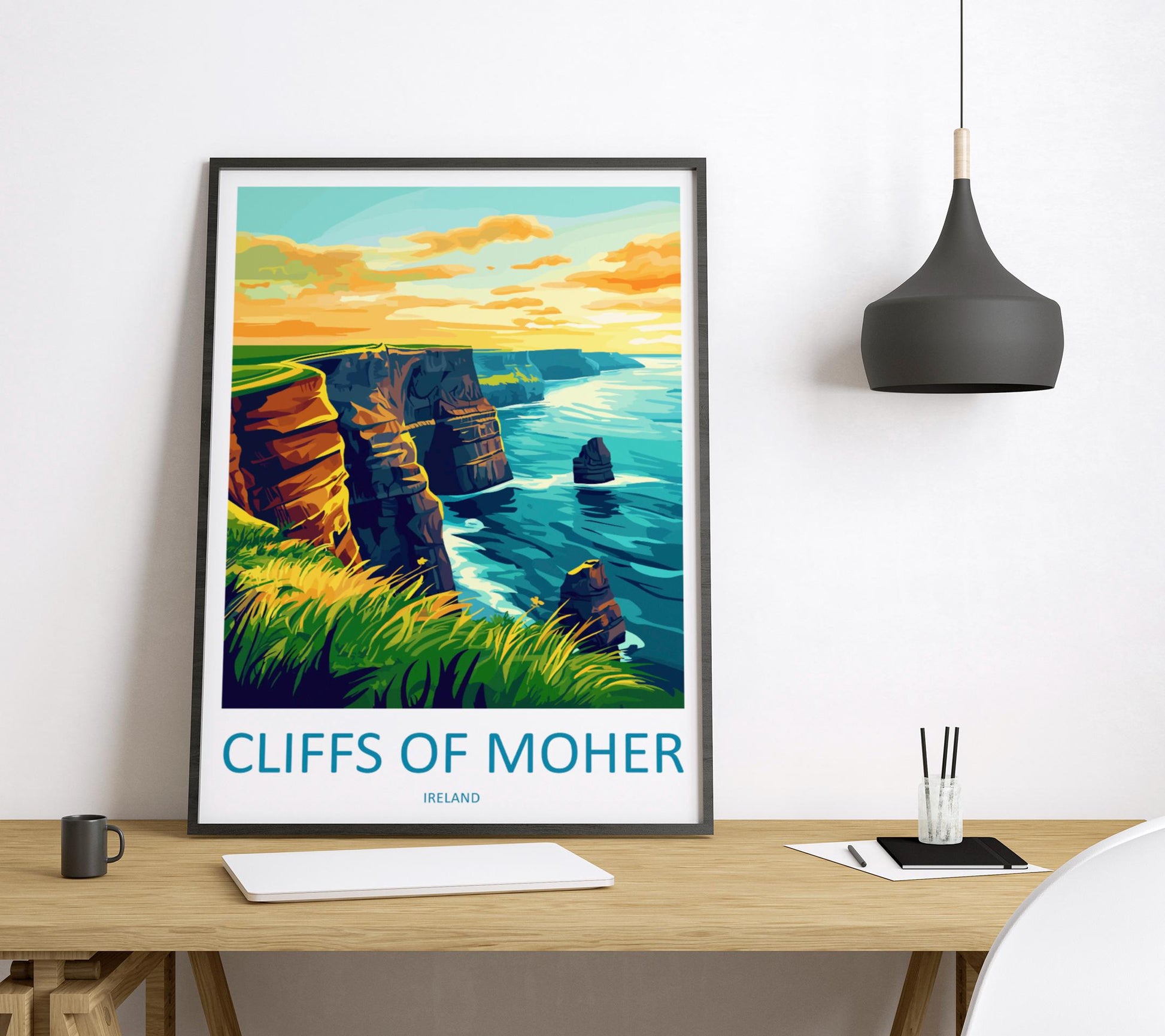 Cliffs of Moher Print Cliffs of Moher Home Décor Landscape Art Print Cliffs of Moher Wall Art for Ireland Enthusiast Gift Wall Hanging Art