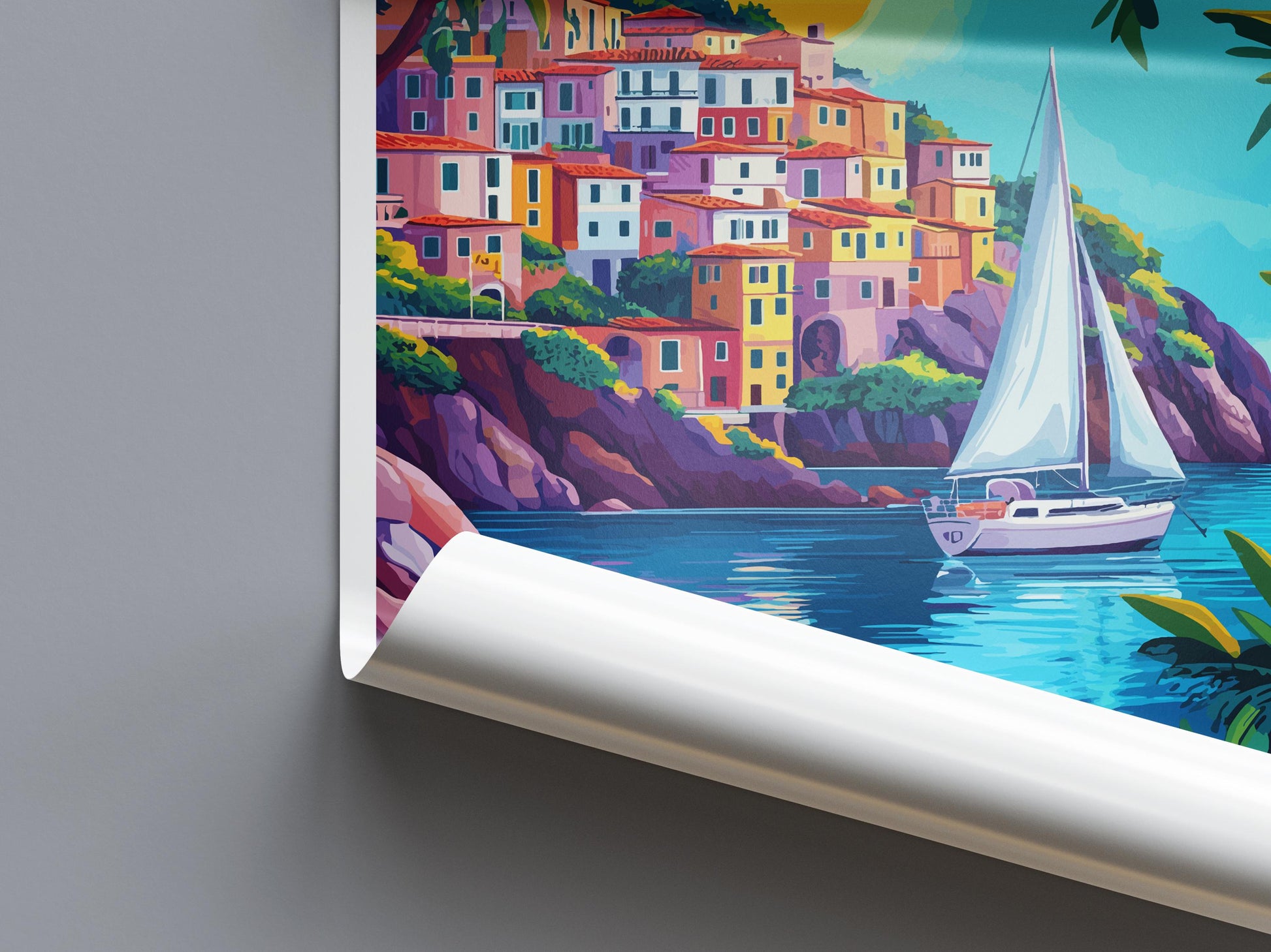 Cinque Terre Travel Print Wall Art Cinque Terre Italy Wall Hanging Home Decoration Cinque Terre Gift Art Lovers Wall Art Print Patmos Italy