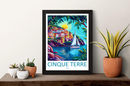 Cinque Terre Travel Print Wall Art Cinque Terre Italy Wall Hanging Home Decoration Cinque Terre Gift Art Lovers Wall Art Print Patmos Italy