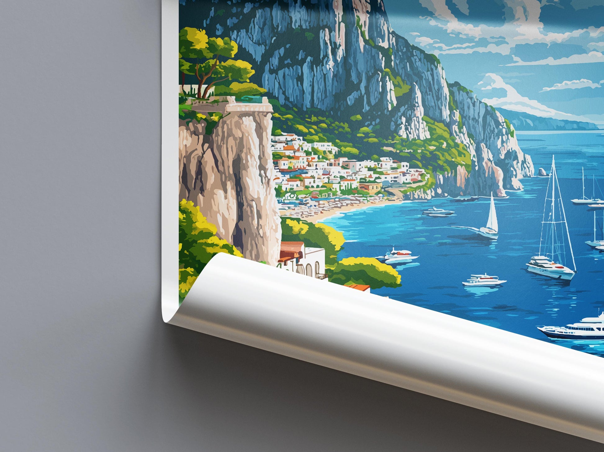 Capri Travel Print Wall Art Capri Travel Gift Wall Hanging Art Decor
