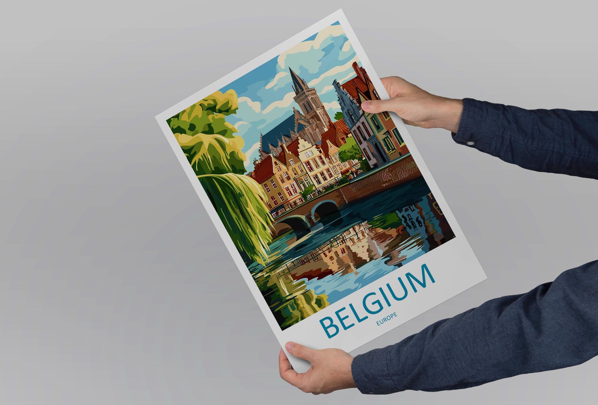 Belgium Travel Print Wall Art Belgium Wall Hanging Home Décor Belgium Gift Art Lovers Belgium Art Lover Gift Brussels Wall Décor