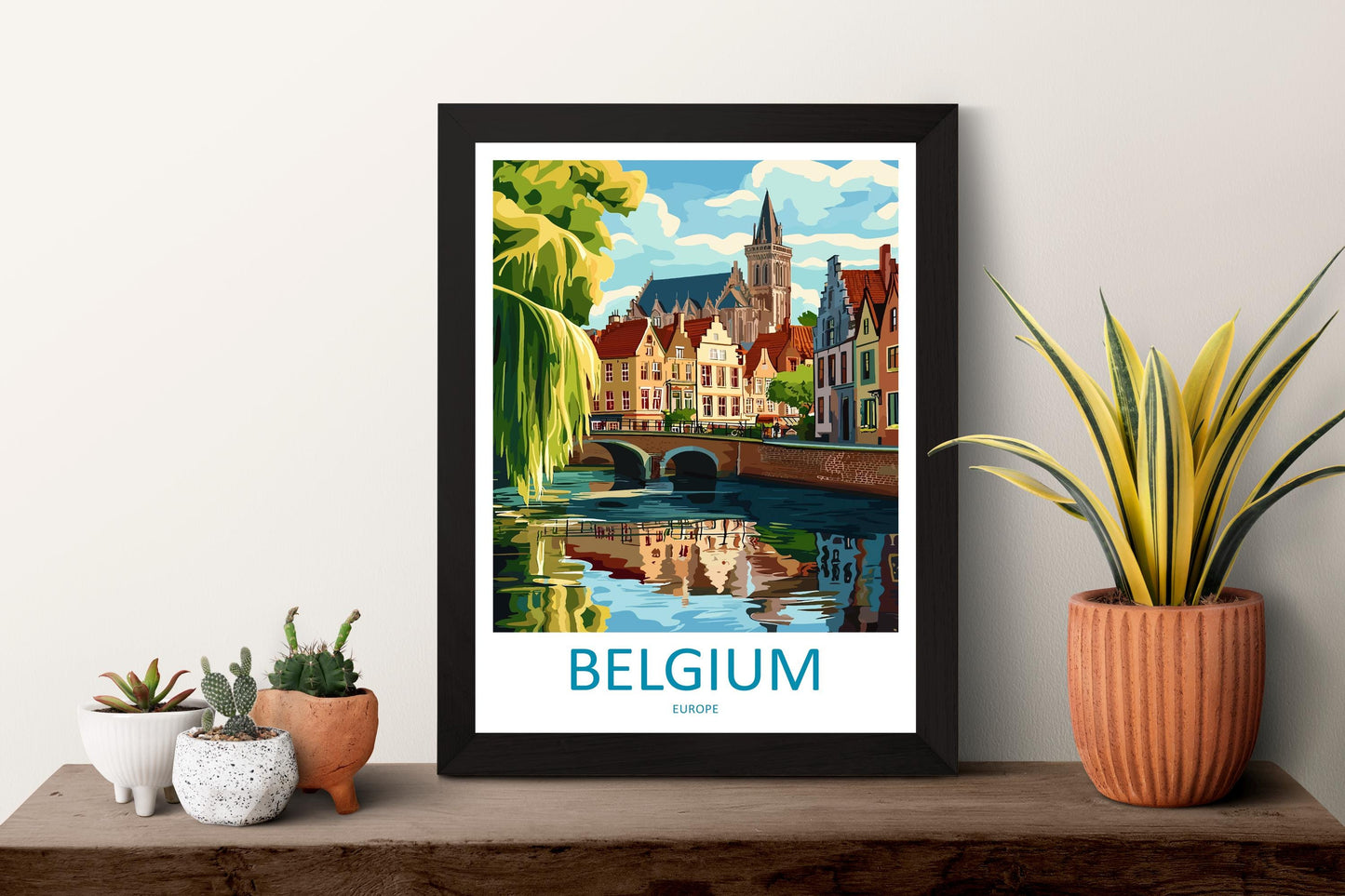 Belgium Travel Print Wall Art Belgium Wall Hanging Home Décor Belgium Gift Art Lovers Belgium Art Lover Gift Brussels Wall Décor
