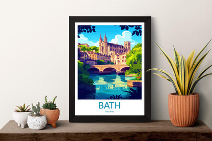 Bath Travel Print Wall Art Bath Wall Hanging Home Décor Bath Gift Art Lovers England Art Lover Gift Bath City England Travel Art Gift