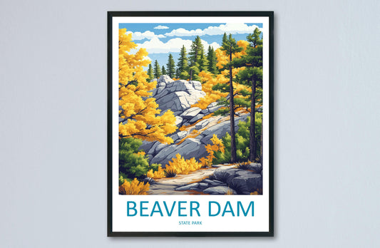 Beaver Dam Travel Print Beaver Dam Wall Decor Nevada Beaver Dam Art Beaver Dam Wall Art Nevada Poster Gift Beaver Dam Park Art Nevada