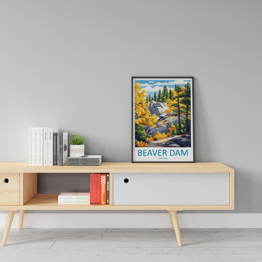 Beaver Dam Travel Print Beaver Dam Wall Decor Nevada Beaver Dam Art Beaver Dam Wall Art Nevada Poster Gift Beaver Dam Park Art Nevada