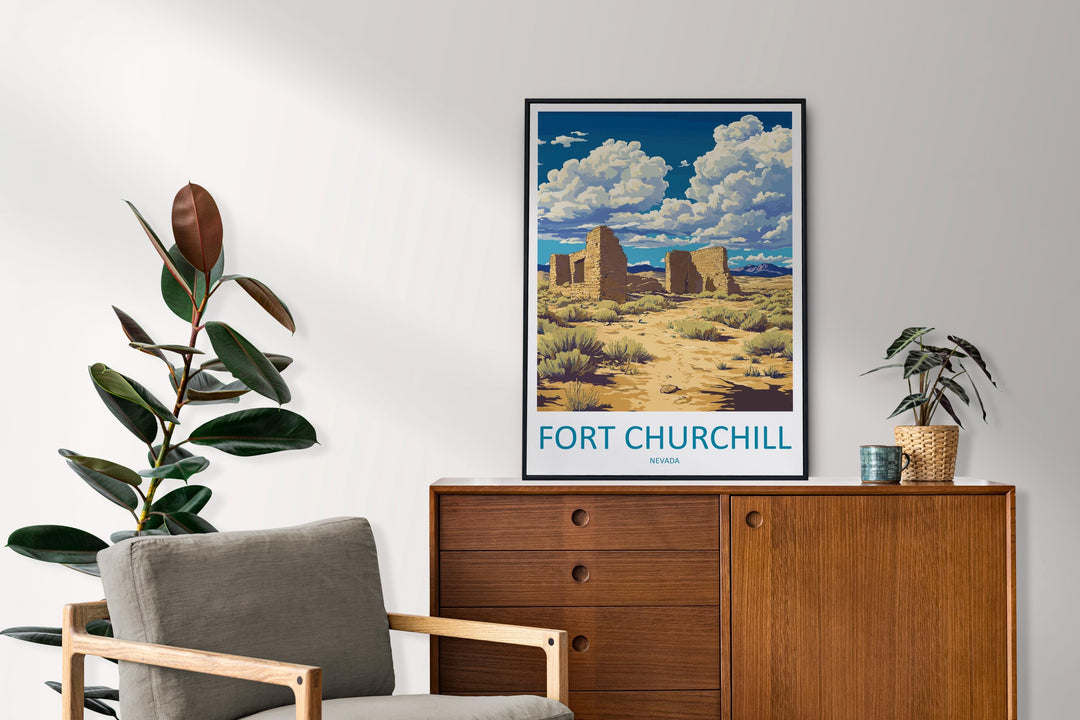 Fort Churchill Travel Print Fort Churchill Wall Decor Nevada Fort Churchill Art Fort Churchill Wall Art Nevada Poster Gift Fort Churchill