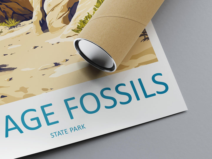 Ice Age Fossils Travel Print Ice Age Fossils Wall Decor Nevada Ice Age Fossils Art Ice Age Fossils Wall Art Nevada Poster Gift Fossil Park