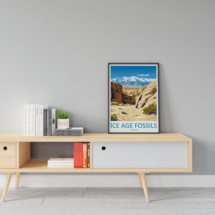 Ice Age Fossils Travel Print Ice Age Fossils Wall Decor Nevada Ice Age Fossils Art Ice Age Fossils Wall Art Nevada Poster Gift Fossil Park