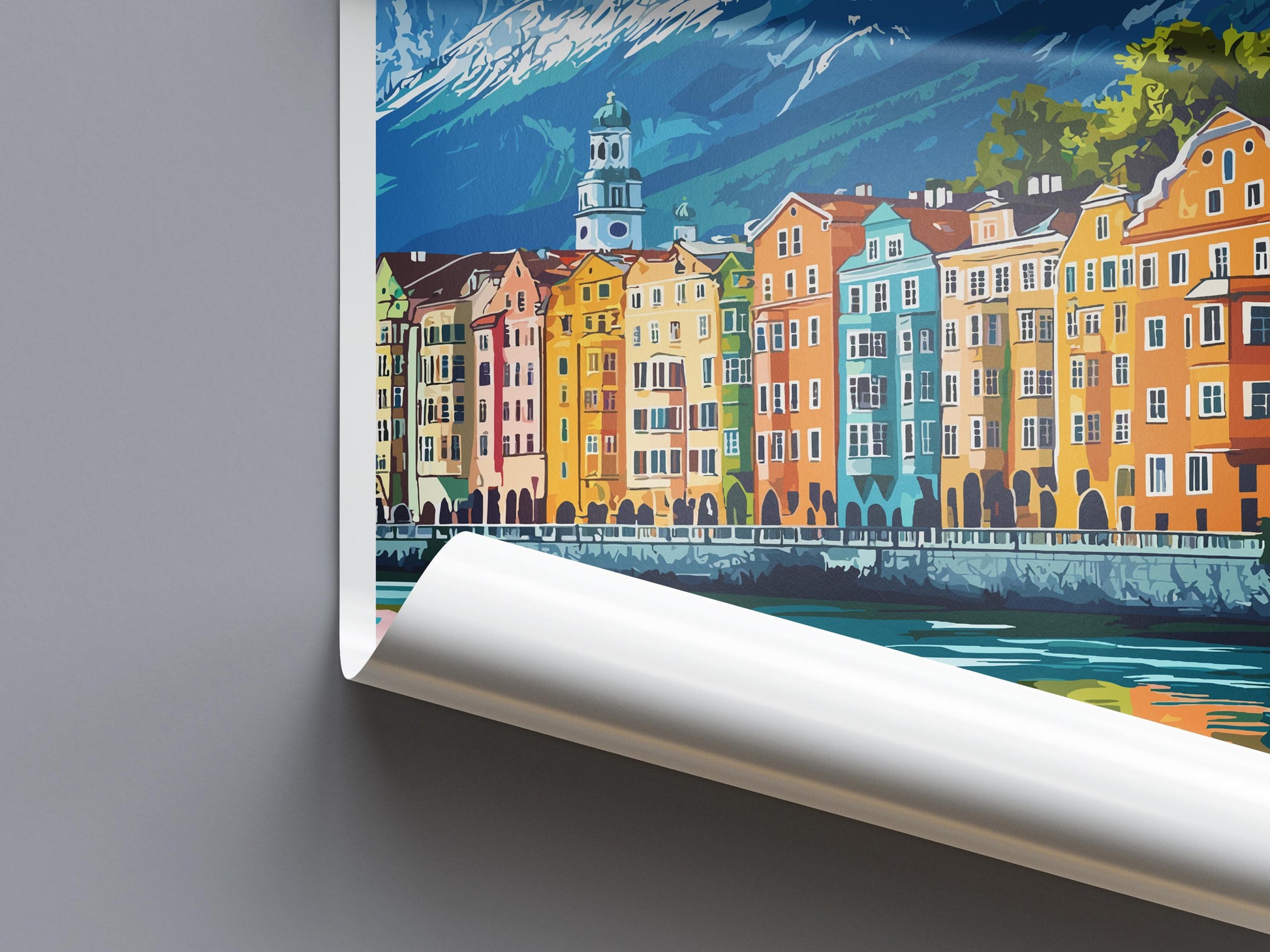 Innsbruck Print Innsbruck Home Decor Landscape Art Print Innsbruck Wall Art for Austria Enthusiast Gift Wall Hanging Innsbruck Austria Print