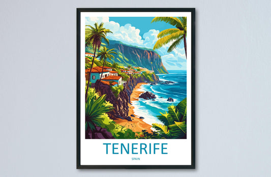 Tenerife Travel Print Wall Art Tenerife Wall Hanging Home Décor Tenerife Gift Art Lovers Spain Art Lover Gift Tenerife Print Spain Wall Art