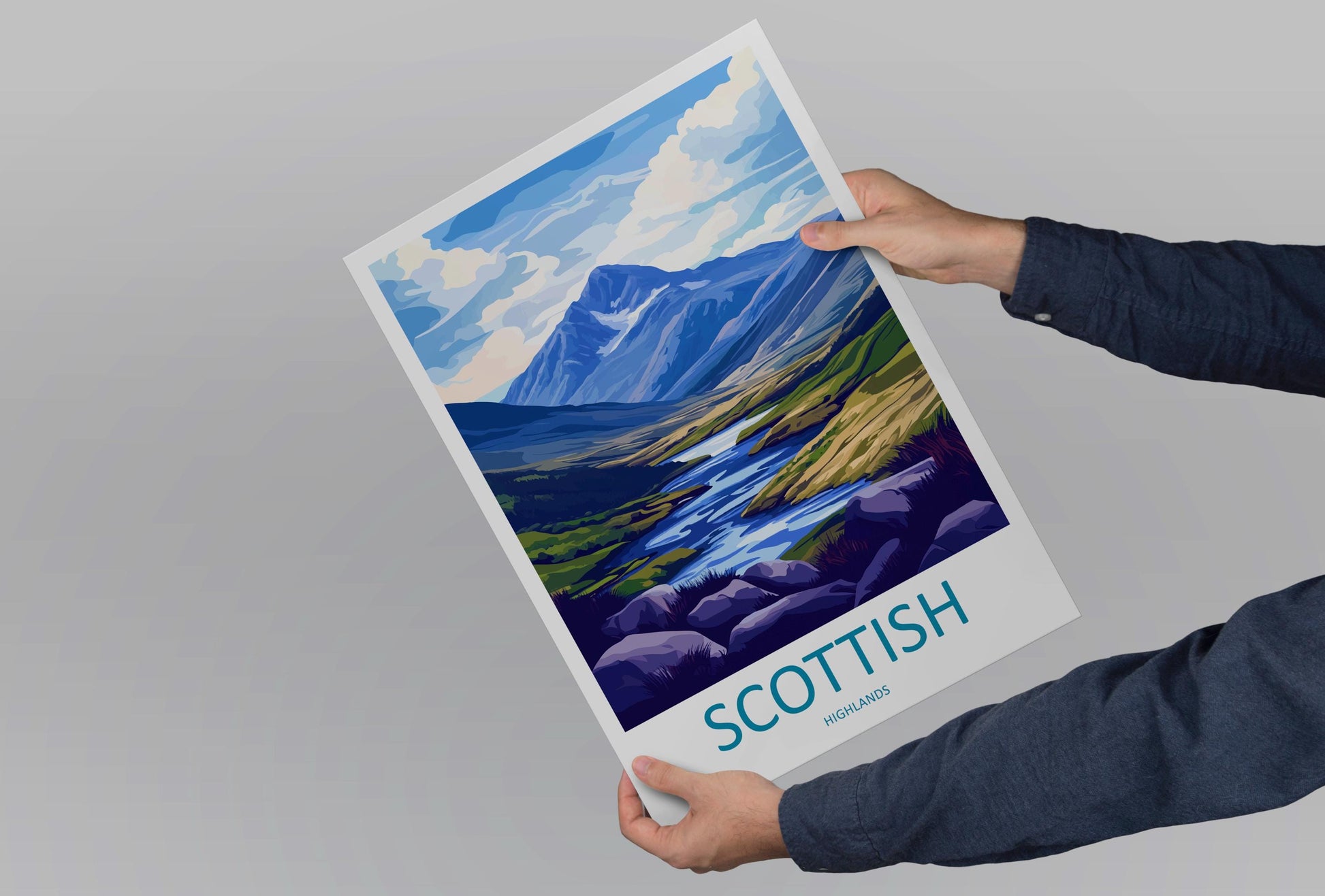 Scottish Highlands Travel Print Highlands Home Décor Scottish Highlands Art Print Highlands Wall Print For Scottish Gift For Scotland Wall