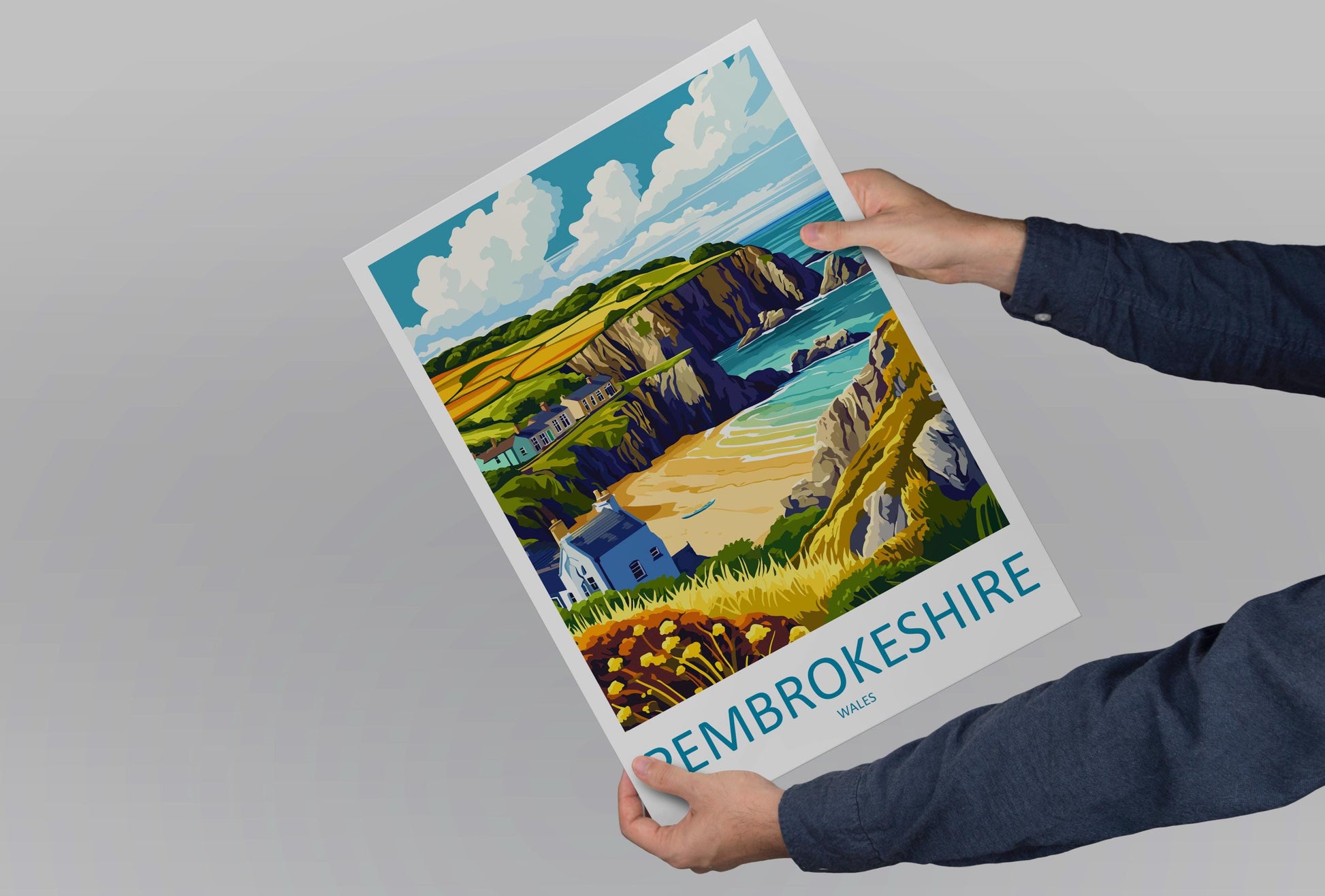 Pembrokeshire Print Pembrokeshire Home Decor Landscape Art Print Pembrokeshire Wall Art Nature Enthusiast Gift Wall Hanging Pembrokeshire
