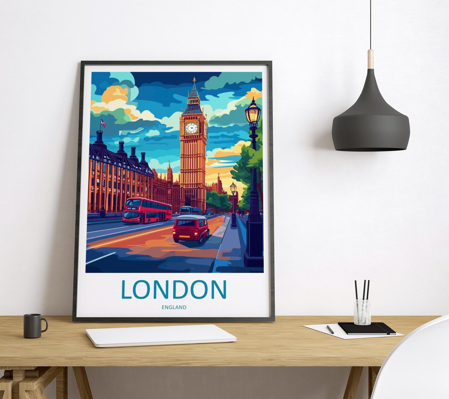 London Travel Print Wall Art London Wall Hanging Home Décor London Gift Art Lovers England Art Lover Gift London Travel Gift