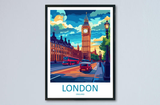 London Travel Print Wall Art London Wall Hanging Home Décor London Gift Art Lovers England Art Lover Gift London Travel Gift