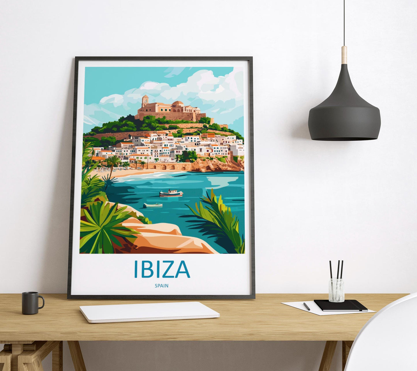 Ibiza Travel Print Wall Art Ibiza Wall Hanging Home Décor Ibiza Gift Art Lovers Spain Art Lover Gift Ibiza Wall Décor Ibiza Spain Print
