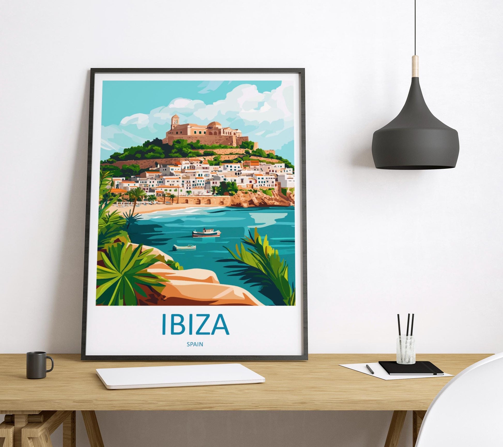 Ibiza Travel Print Wall Art Ibiza Wall Hanging Home Décor Ibiza Gift Art Lovers Spain Art Lover Gift Ibiza Wall Décor Ibiza Spain Print