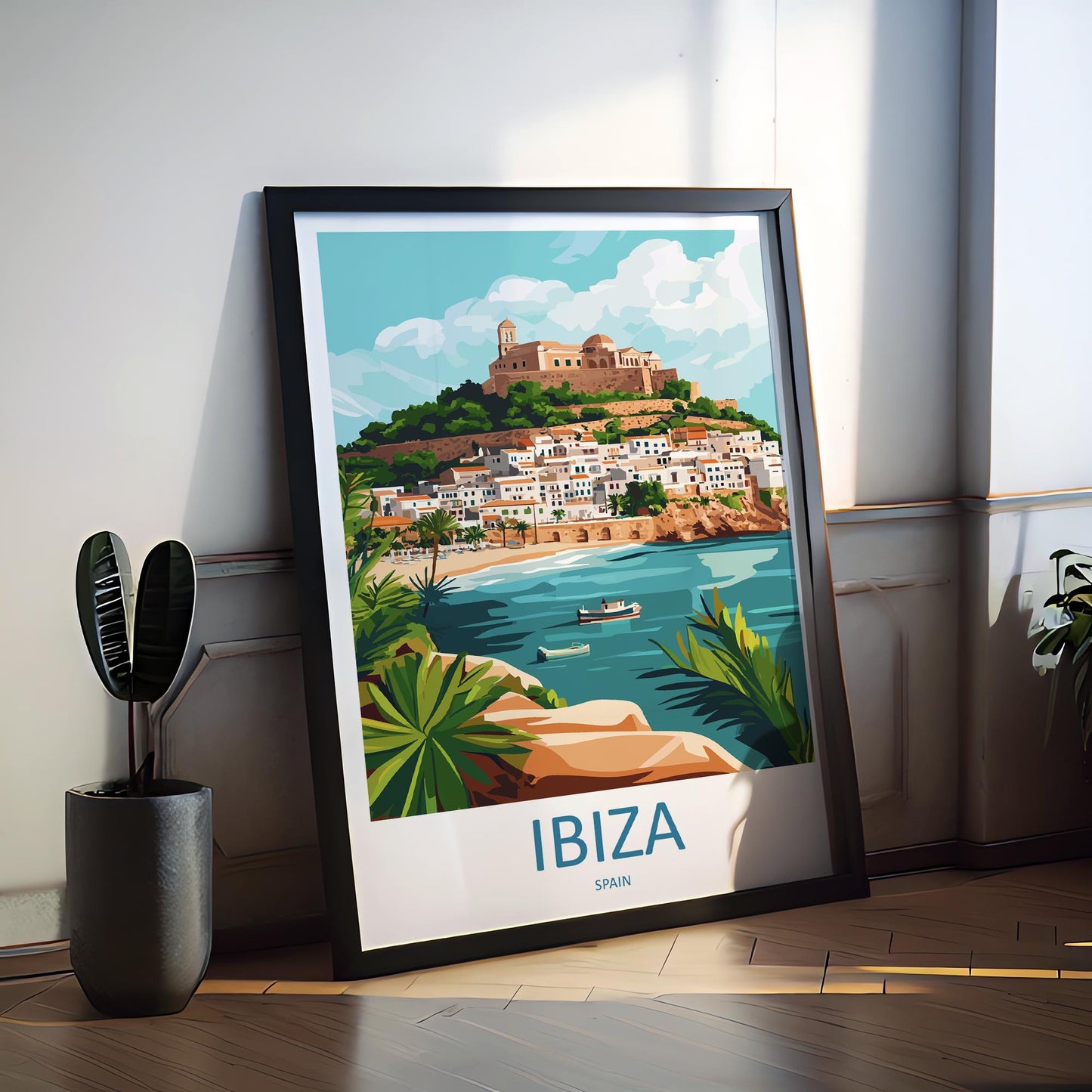 Ibiza Travel Print Wall Art Ibiza Wall Hanging Home Décor Ibiza Gift Art Lovers Spain Art Lover Gift Ibiza Wall Décor Ibiza Spain Print