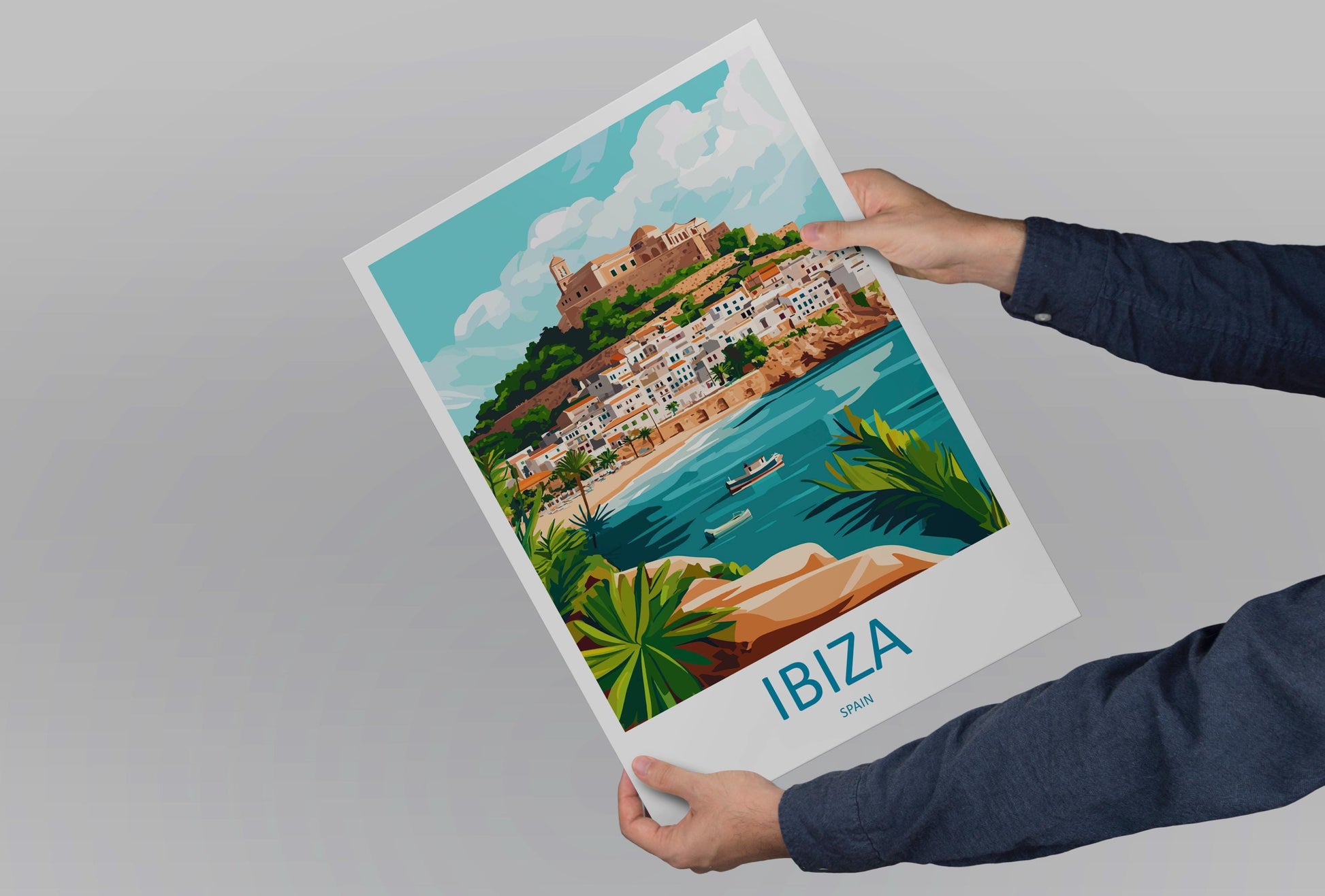 Ibiza Travel Print Wall Art Ibiza Wall Hanging Home Décor Ibiza Gift Art Lovers Spain Art Lover Gift Ibiza Wall Décor Ibiza Spain Print