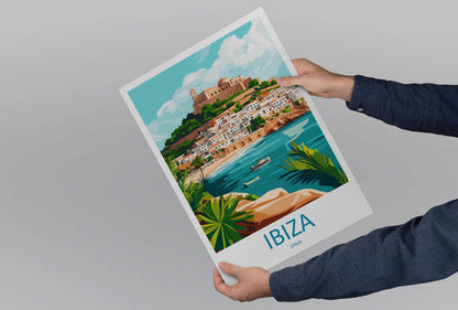 Ibiza Travel Print Wall Art Ibiza Wall Hanging Home Décor Ibiza Gift Art Lovers Spain Art Lover Gift Ibiza Wall Décor Ibiza Spain Print