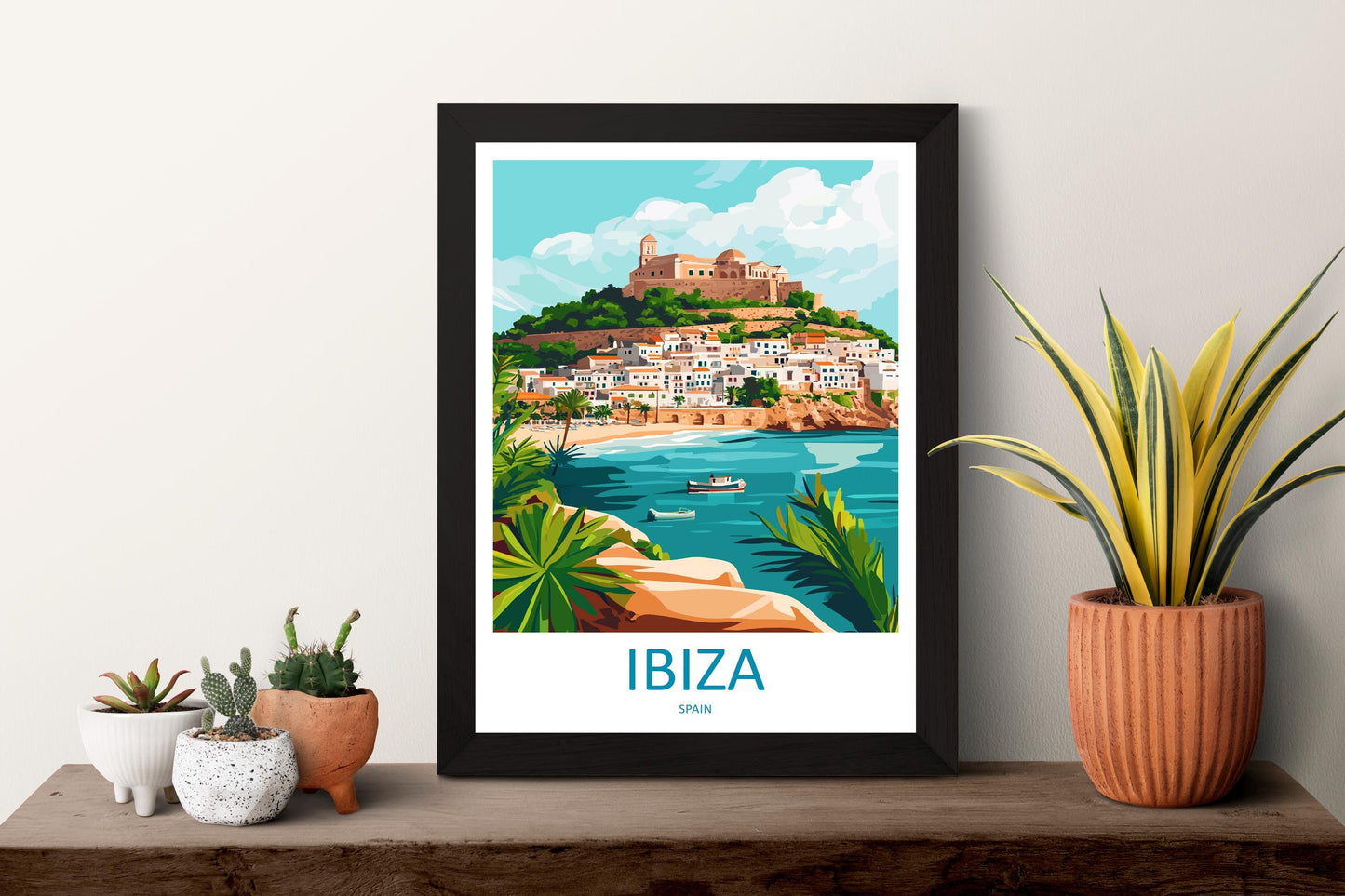 Ibiza Travel Print Wall Art Ibiza Wall Hanging Home Décor Ibiza Gift Art Lovers Spain Art Lover Gift Ibiza Wall Décor Ibiza Spain Print