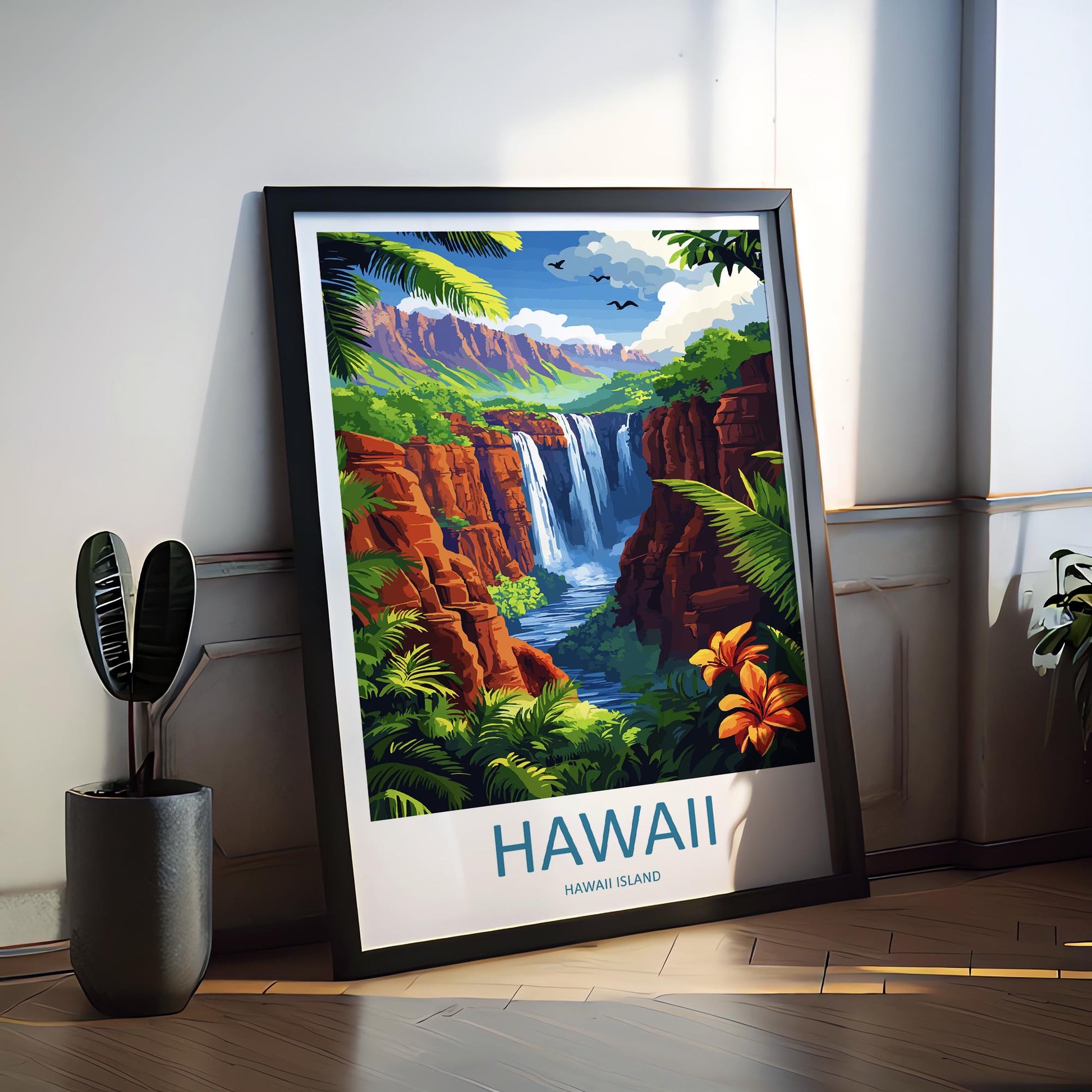 Hawaii Travel Print Wall Art Hawaii Wall Hanging Home Décor Hawaii Gift Art Lovers Hawaii Art Lover Gift Print Artwork