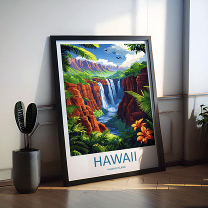 Hawaii Travel Print Wall Art Hawaii Wall Hanging Home Décor Hawaii Gift Art Lovers Hawaii Art Lover Gift Print Artwork