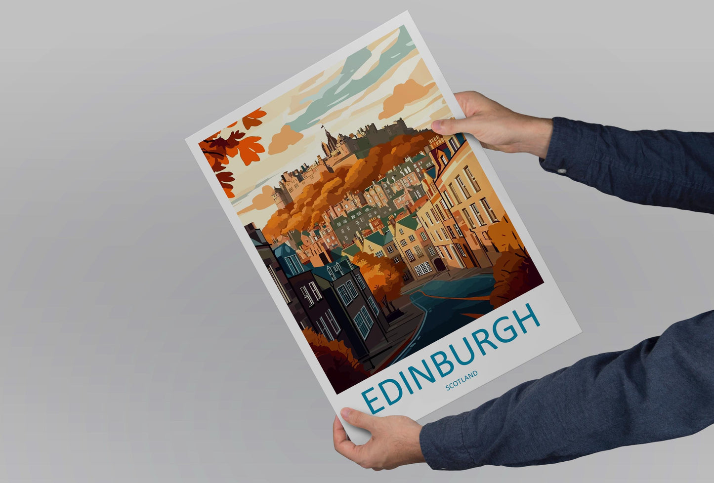 Edinburgh Cityscape Print Edinburgh Home Decor European City Art Print Edinburgh Wall Art Scotland Enthusiast Gift Wall Hanging Edinburgh