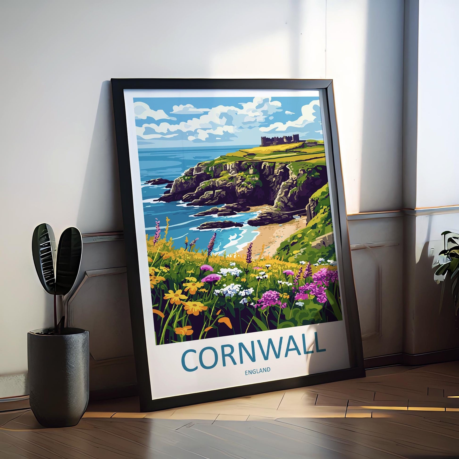 Cornwall Travel Print Wall Art Cornwall Wall Hanging Home Decoration Cornwall Gift Art Lovers Wall Art Print Art Cornwall Print Cornwall Art