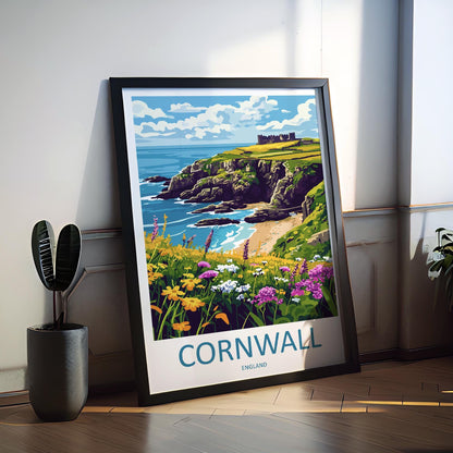 Cornwall Travel Print Wall Art Cornwall Wall Hanging Home Decoration Cornwall Gift Art Lovers Wall Art Print Art Cornwall Print Cornwall Art