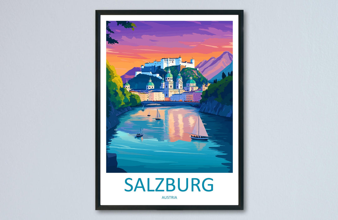 Salzburg Print Salzburg Home Décor Cityscape Art Print Salzburg Wall Art for Travel Enthusiast Gift Wall Hanging Salzburg Austria Poster Art