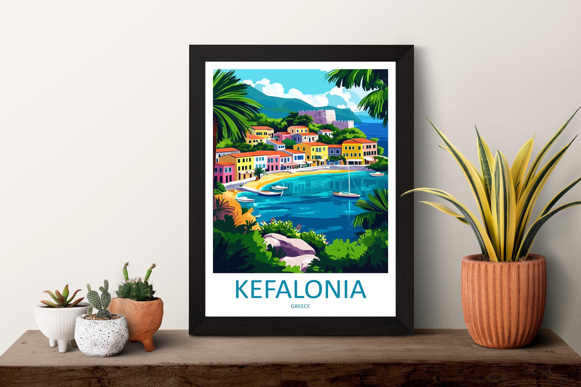 Kefalonia Travel Print Wall Art Kefalonia Greece Wall Hanging Home Decoration Kefalonia Gift Art Lovers Wall Art Print Kefalonia Wall Décor
