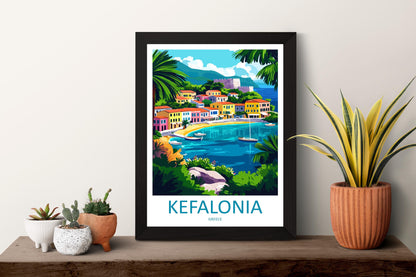 Kefalonia Travel Print Wall Art Kefalonia Greece Wall Hanging Home Decoration Kefalonia Gift Art Lovers Wall Art Print Kefalonia Wall Décor