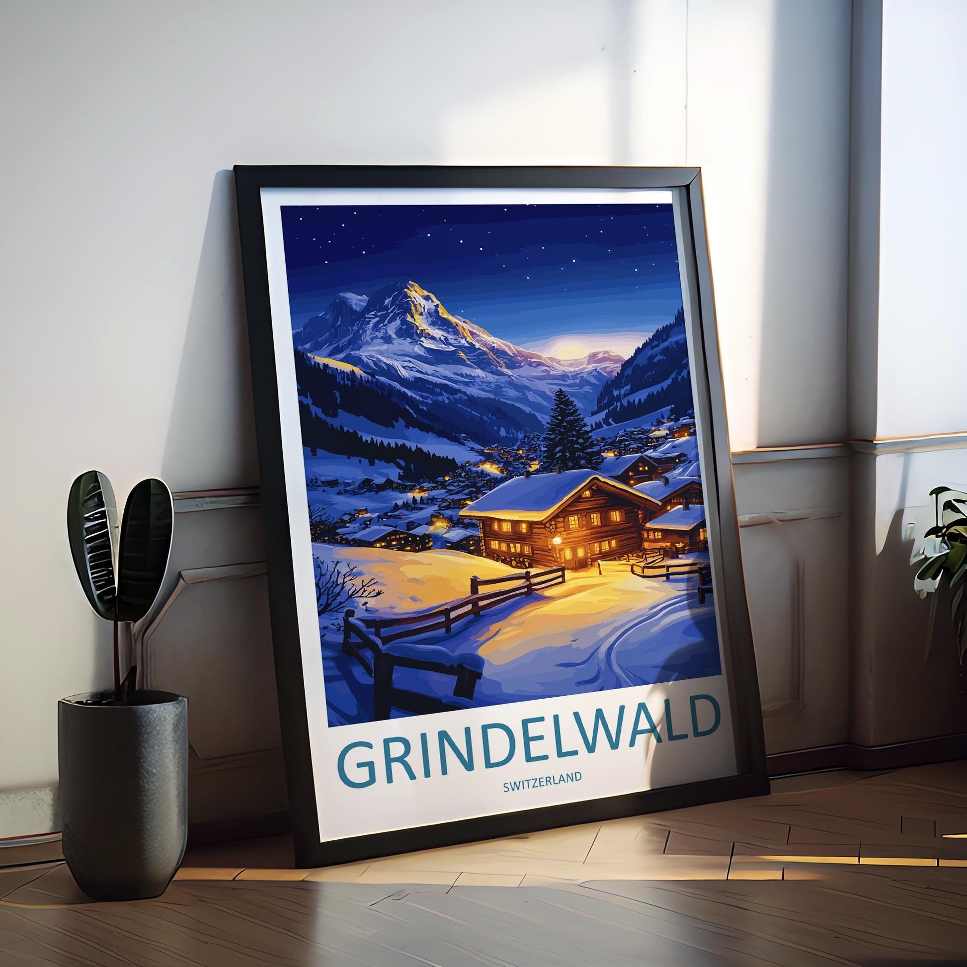 Grindelwald Print Grindelwald Home Décor Switzerland Art Print Grindelwald Wall Print For Switzerland Gift Wall Hanging Grindelwald Home Art