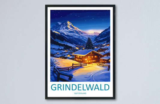 Grindelwald Print Grindelwald Home Décor Switzerland Art Print Grindelwald Wall Print For Switzerland Gift Wall Hanging Grindelwald Home Art