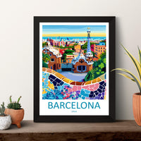 Barcelona Travel Print Wall Art Barcelona Wall Hanging Home Décor Barcelona Gift Art Lovers Spain Art Lover Gift Barcelona Print Spain Art