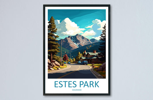 Estes Park Travel Print Wall Art Estes Park Wall Hanging Home Décor Estes Park Gift Art Lovers Colorado Art Gift Lover Print For Estes Park
