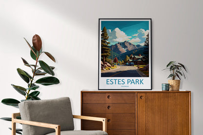 Estes Park Travel Print Wall Art Estes Park Wall Hanging Home Décor Estes Park Gift Art Lovers Colorado Art Gift Lover Print For Estes Park