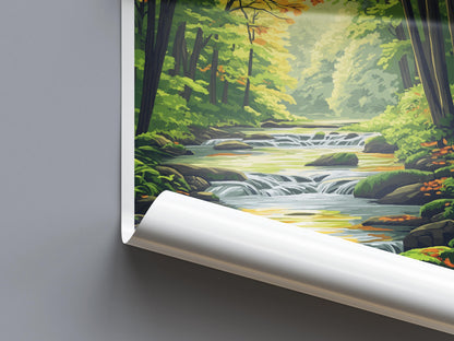 Mohican State Park Travel Print Mohican Wall Decor Ohio Mohican Art Mohican Wall Art Ohio Poster Gift for Nature and Adventure Lovers