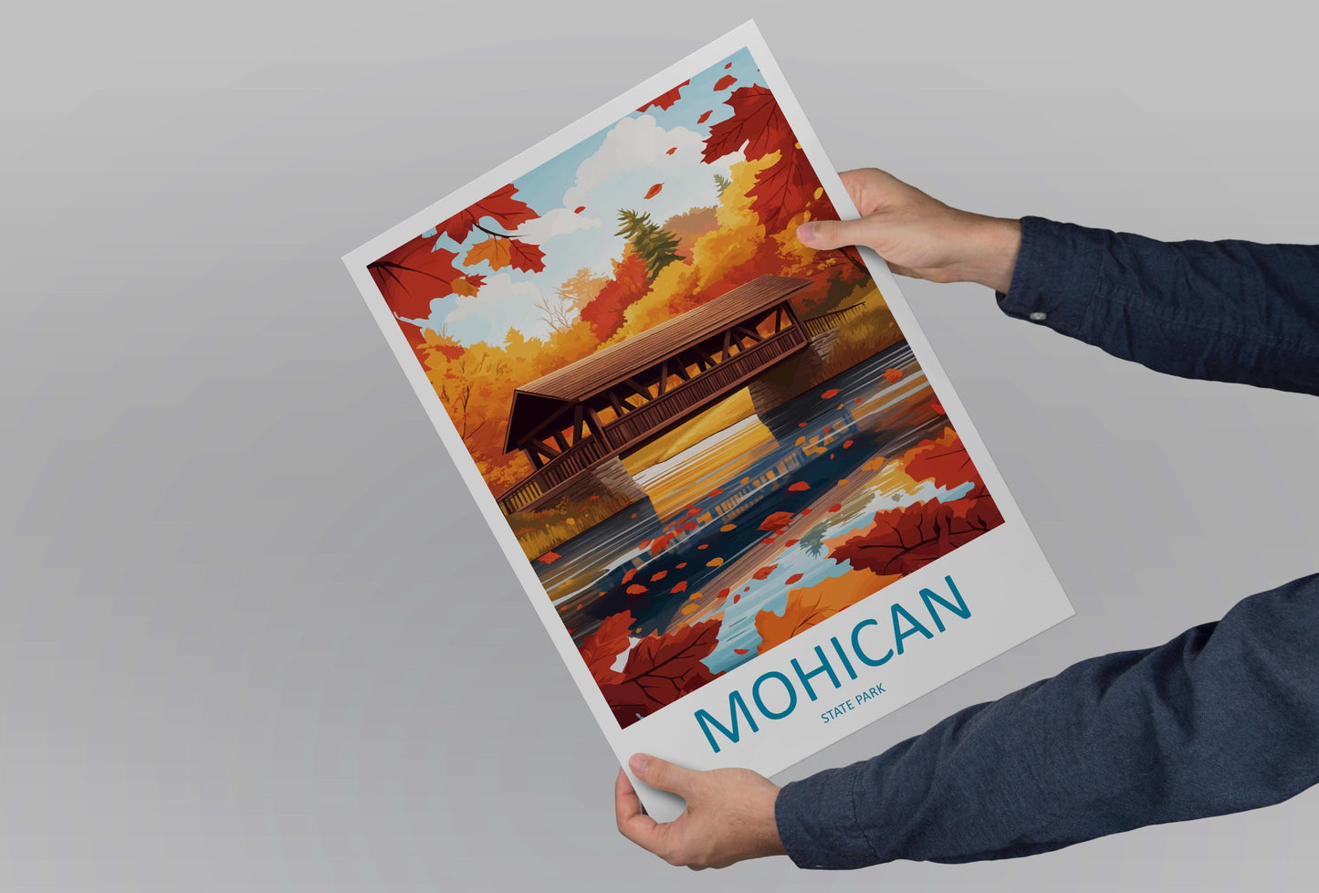 Mohican State Park Travel Print Mohican Wall Decor Ohio Mohican Art Mohican Wall Art Ohio Poster Gift for Nature and Adventure Lovers