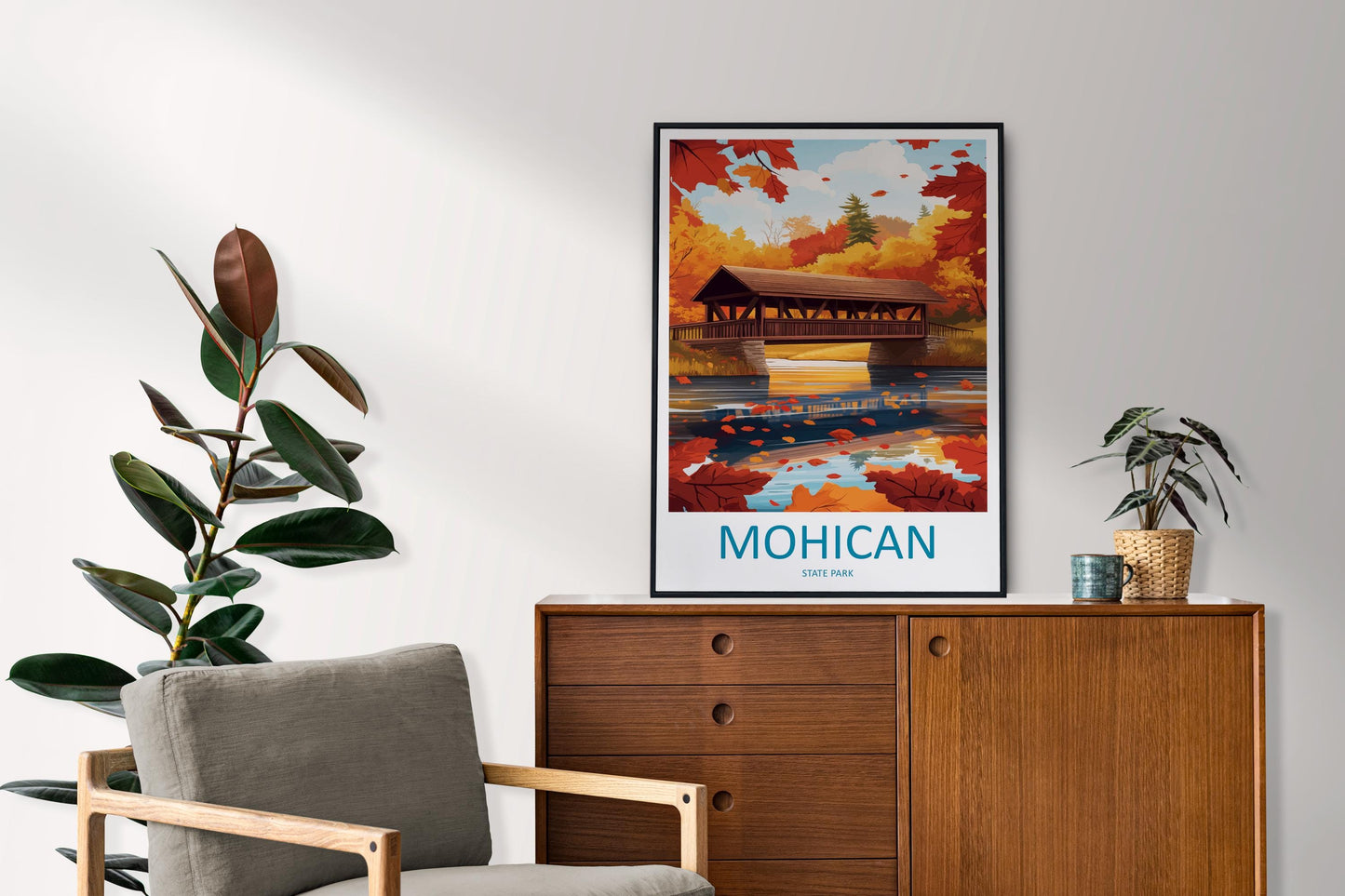 Mohican State Park Travel Print Mohican Wall Decor Ohio Mohican Art Mohican Wall Art Ohio Poster Gift for Nature and Adventure Lovers
