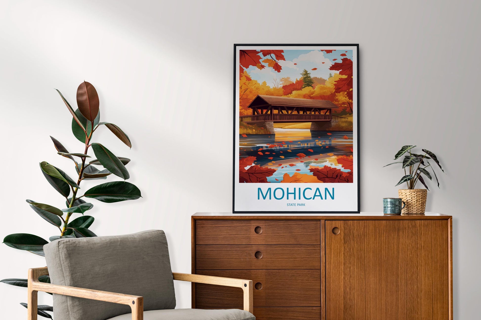 Mohican State Park Travel Print Mohican Wall Decor Ohio Mohican Art Mohican Wall Art Ohio Poster Gift for Nature and Adventure Lovers