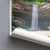 Ash Cave Travel Print Ash Cave Wall Decor Ohio Ash Cave Art Ash Cave Wall Art Ohio Poster Gift for Nature and Cave Explorers Ash Cave Gift